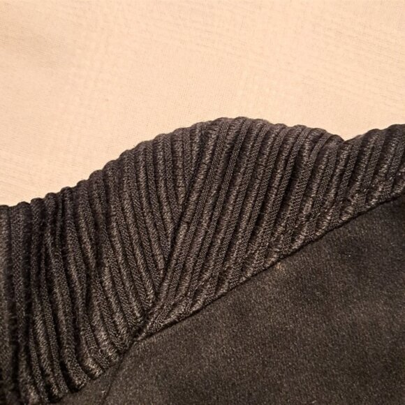 All Saints womens size 2 black Sharr coat, 80% wool, leather collar - Picture 8 of 13